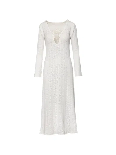 Baobab Moon Ring-detail Maxi Dress In Neutral