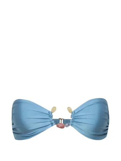 Baobab Nala Ring-detail Bikini Top In Blue