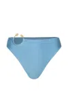 Baobab Nala Ring-embellished High-rise Bikini Bottom In Blue