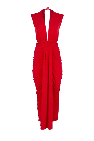 Baobab Nia Maxi Dress In Red