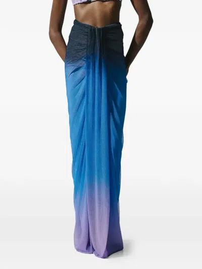 Baobab Nia Mesh Maxi Skirt In Blue