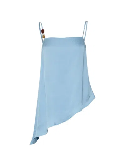 Baobab Noa Bead-embellished Tank Top In Blue