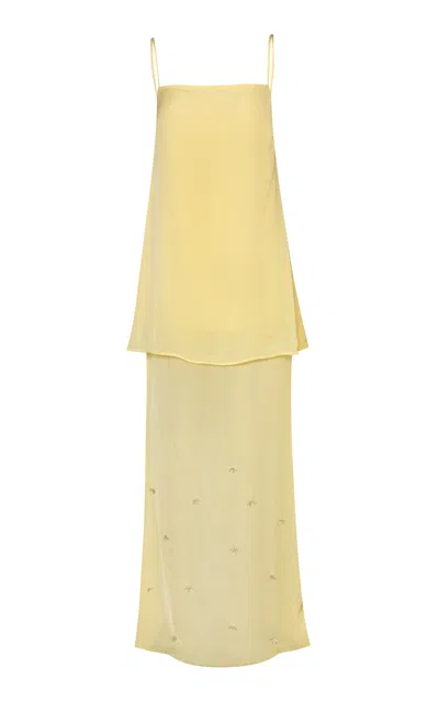Baobab Noel Embellished Maxi Dress In Yellow