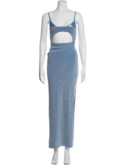 Pre-owned Baobab Nylon Long Dress In Blue/metallic