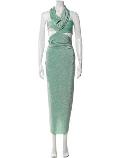Pre-owned Baobab Nylon Long Dress In Green/metallic