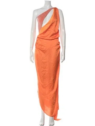 Pre-owned Baobab Nylon Long Dress In Orange