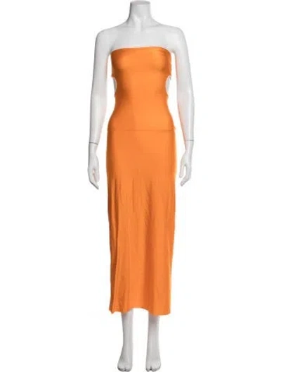 Pre-owned Baobab Nylon Long Dress In Orange