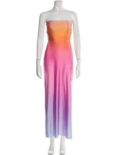 Pre-owned Baobab Nylon Long Dress In Pink