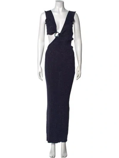 Pre-owned Baobab Nylon Long Dress W/ Tags In Blue