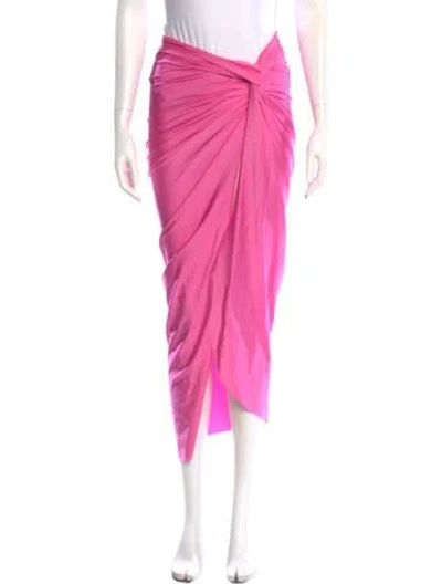 Pre-owned Baobab Nylon Long Skirt In Pink