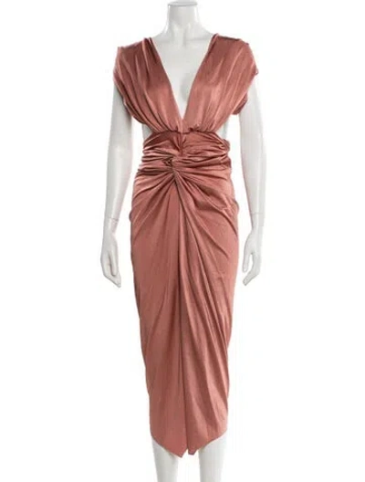 Pre-owned Baobab Nylon Midi Length Dress W/ Tags In Orange