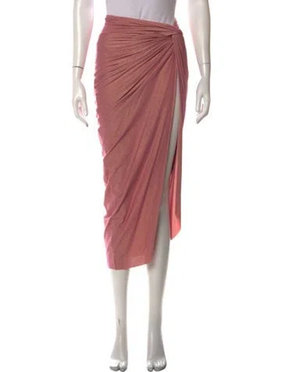 Pre-owned Baobab Nylon Midi Length Skirt In Pink