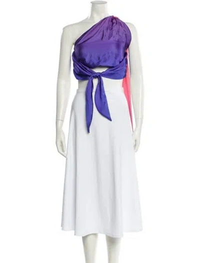 Pre-owned Baobab Nylon One-shoulder Crop Top In Multi