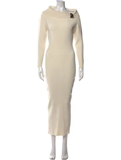 Pre-owned Baobab Off-the-shoulder Long Dress In Neutrals