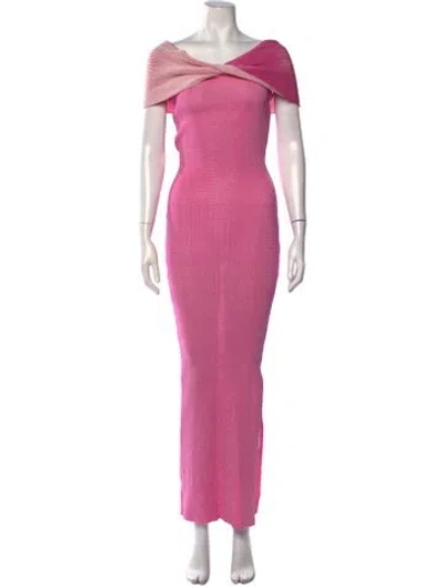 Pre-owned Baobab Off-the-shoulder Long Dress In Pink