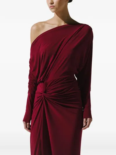 Baobab Onda Knot-detail Maxi Dress In Red