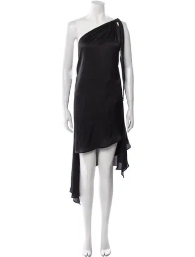 Pre-owned Baobab One-shoulder Knee-length Dress In Black