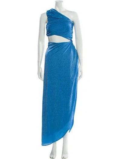 Pre-owned Baobab One-shoulder Long Dress In Blue