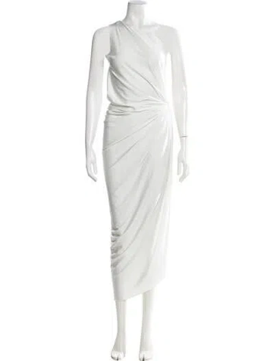 Pre-owned Baobab One-shoulder Long Dress In Blue/white