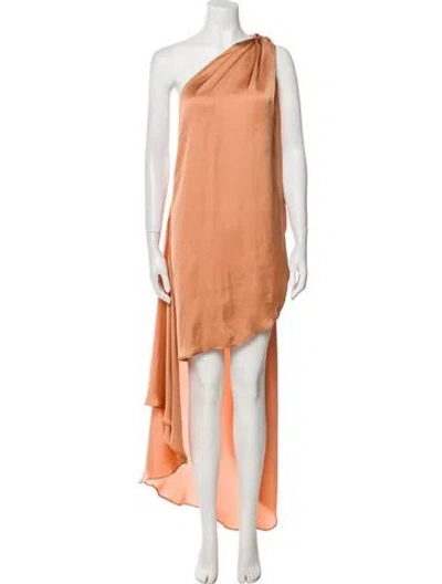 Pre-owned Baobab One-shoulder Long Dress In Brown