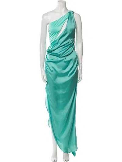 Pre-owned Baobab One-shoulder Long Dress In Green