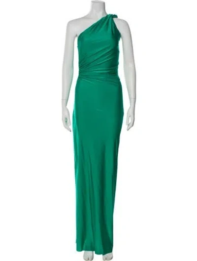 Pre-owned Baobab One-shoulder Long Dress In Green