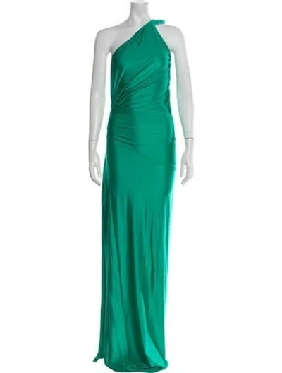 Pre-owned Baobab One-shoulder Long Dress In Green