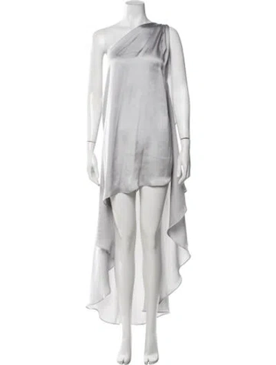 Pre-owned Baobab One-shoulder Long Dress In Grey