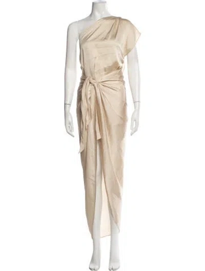 Pre-owned Baobab One-shoulder Long Dress In Neutrals