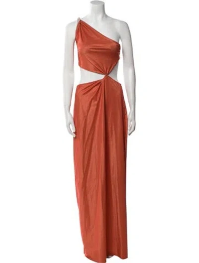 Pre-owned Baobab One-shoulder Long Dress In Orange