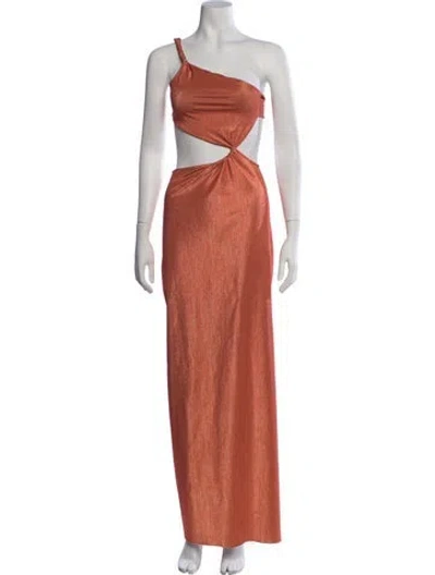 Pre-owned Baobab One-shoulder Long Dress In Orange