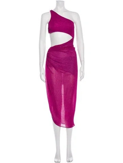 Pre-owned Baobab One-shoulder Long Dress In Pink