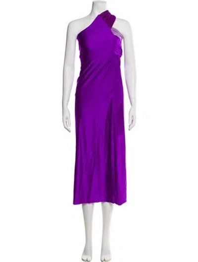 Pre-owned Baobab One-shoulder Long Dress In Purple