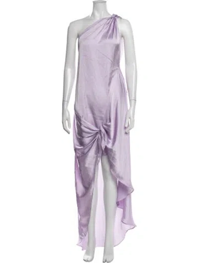 Pre-owned Baobab One-shoulder Long Dress In Purple