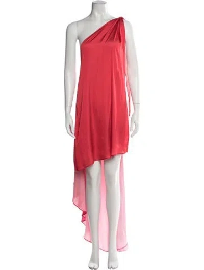 Pre-owned Baobab One-shoulder Long Dress In Red