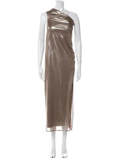 Pre-owned Baobab One-shoulder Long Dress W/ Tags In Brown