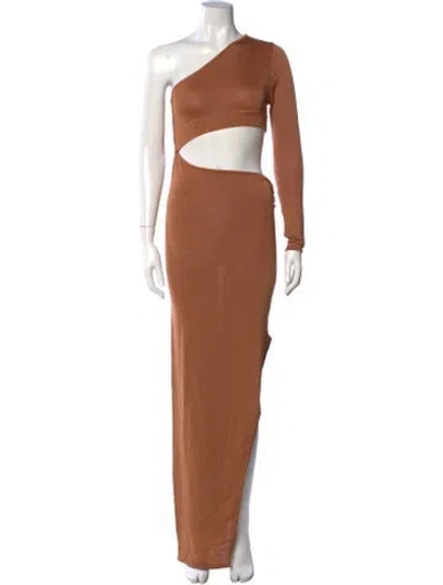 Pre-owned Baobab One-shoulder Long Dress W/ Tags In Brown