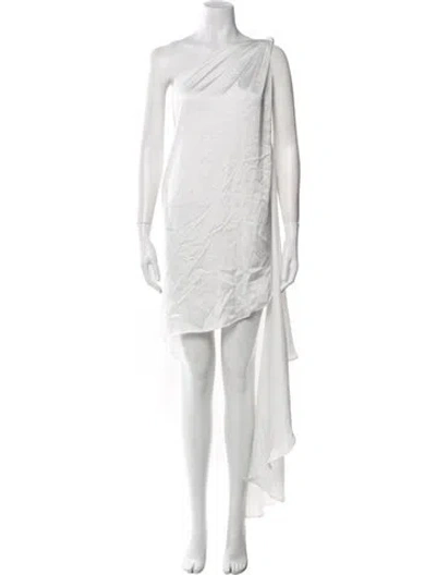 Pre-owned Baobab One-shoulder Long Dress In White