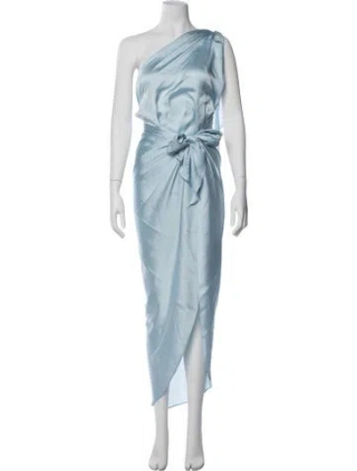 Pre-owned Baobab One-shoulder Midi Length Dress In Blue