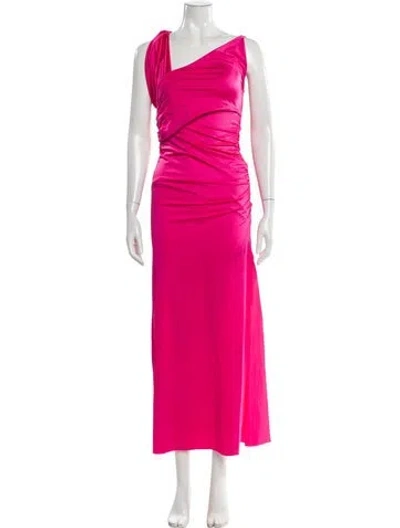 Pre-owned Baobab One-shoulder Midi Length Dress In Pink