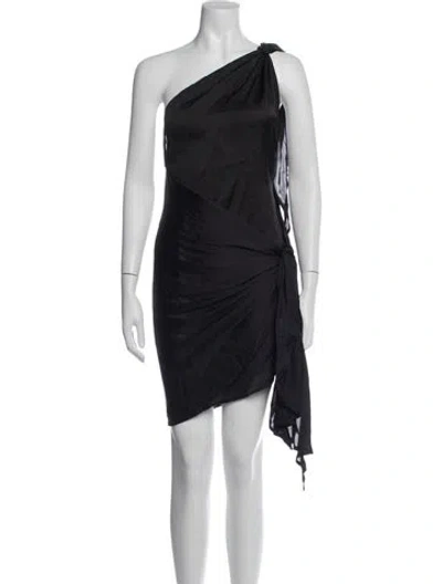 Pre-owned Baobab One-shoulder Mini Dress In Black