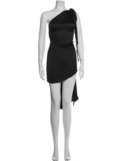 Pre-owned Baobab One-shoulder Mini Dress In Black