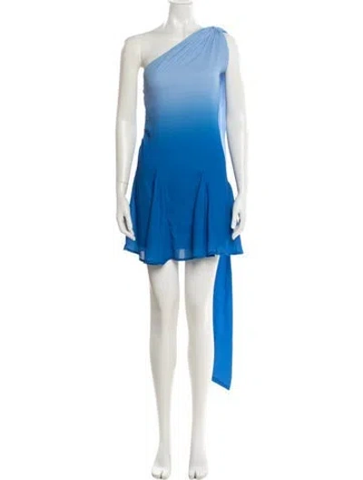 Pre-owned Baobab One-shoulder Mini Dress In Blue