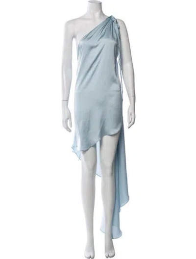 Pre-owned Baobab One-shoulder Mini Dress In Blue
