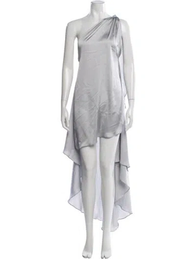 Pre-owned Baobab One-shoulder Mini Dress In Gray