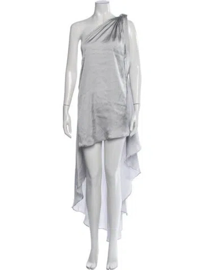 Pre-owned Baobab One-shoulder Mini Dress In Grey