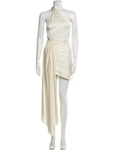 Pre-owned Baobab One-shoulder Mini Dress In Neutral