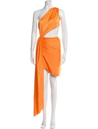 Pre-owned Baobab One-shoulder Mini Dress In Orange