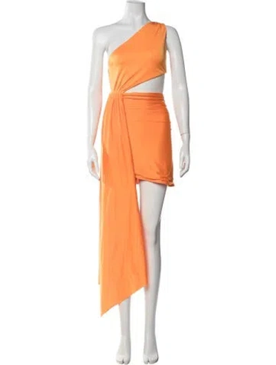 Pre-owned Baobab One-shoulder Mini Dress In Orange