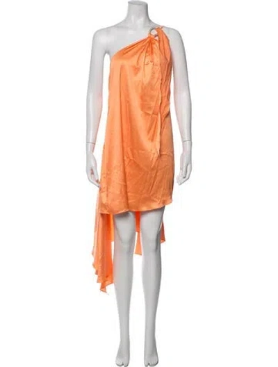Pre-owned Baobab One-shoulder Mini Dress In Orange